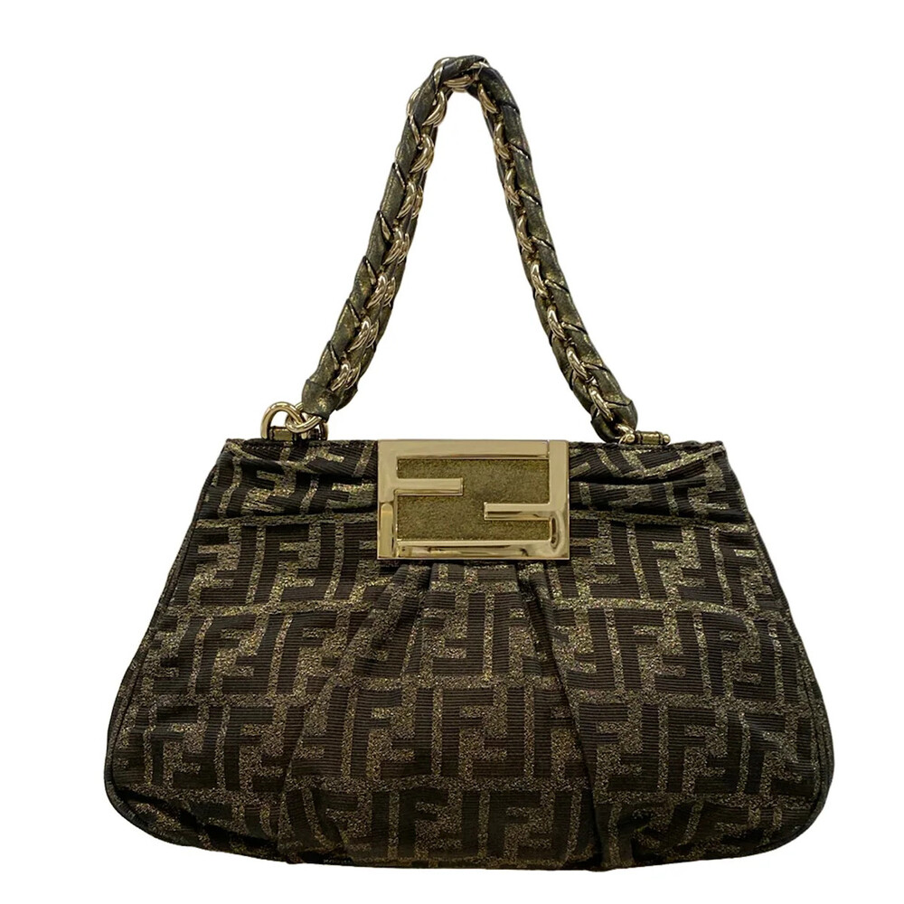 Fendi Mia/Zucca Dark Brown Gold #338700F12B